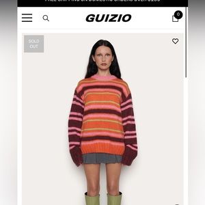 guizio OVERSIZED CREWNECK sweater in orange multi